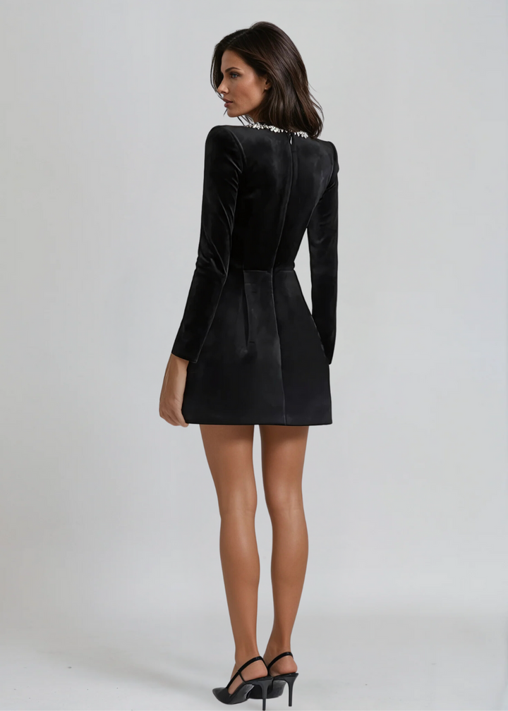 YunaWear | Valentina Fluwelen Mini-Jurk